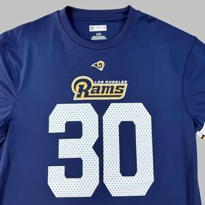 Los Angeles Ram Shirt Mens Large Blue Gurley II NFL Team Apparel 100% Polyester